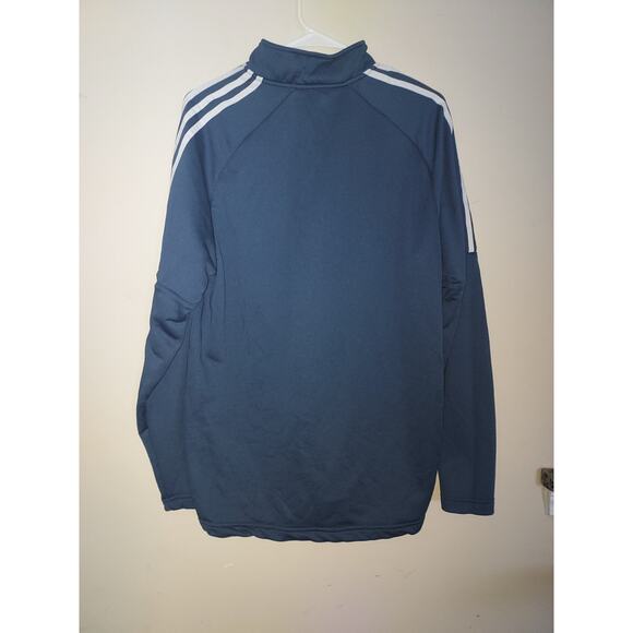 Adidas Golf Men's Pullover  Large 1/4 Zip  Long Sleeve French Terry Navy White - Picture 4 of 8